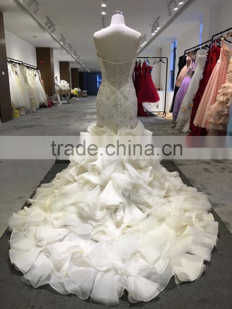 2016 new style alibaba tissue wedding dress