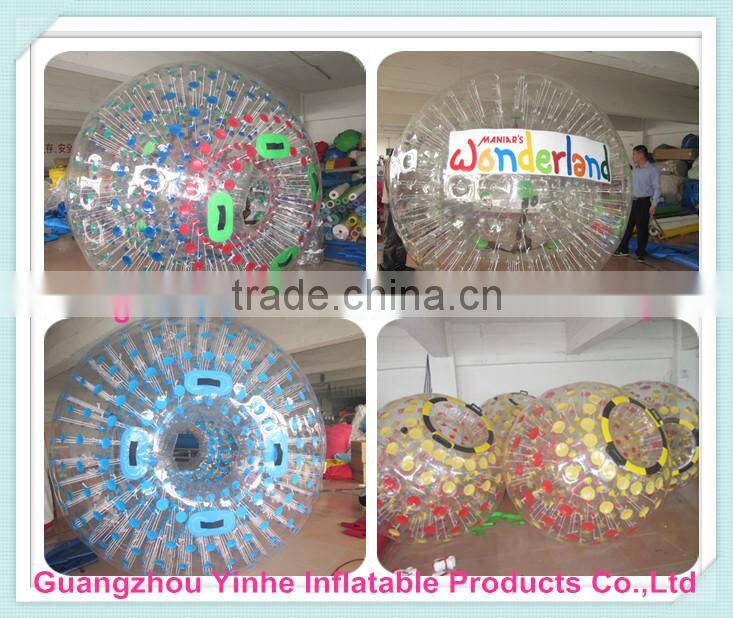 inflatable grass human zorb balls for zorb ramp