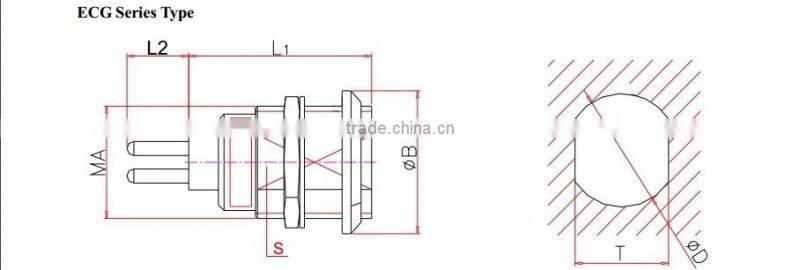 10 Pins Metal Female Half moon connector SZCNT manufactory