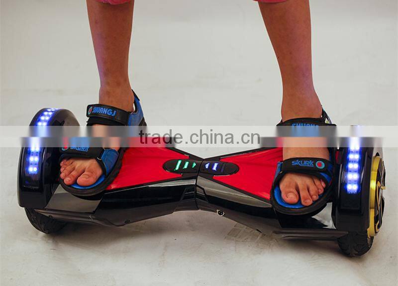 2015 2 wheels 8 inch self-balance skate board howver board unicyle LED lights bluetooth