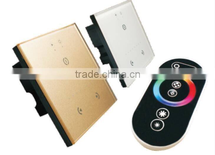 12V~24VDC 6A 6-keys RF glass panel light touch controller/Dimmer