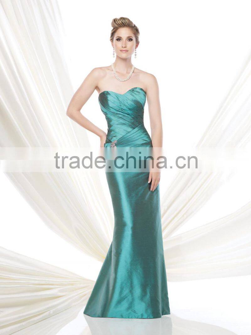 Wholesale 2015 New Swetheart Party Dress Elegant Satin Evening Gown Pleat Prom Dress XP-69