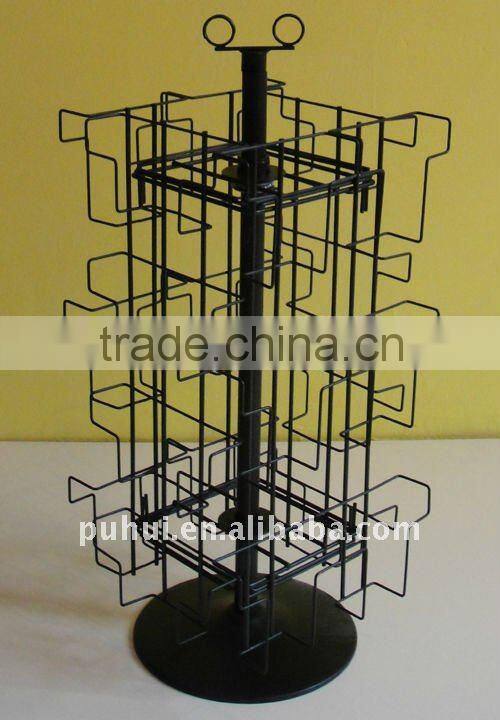 metal wire revolving floor card display with trade assurance