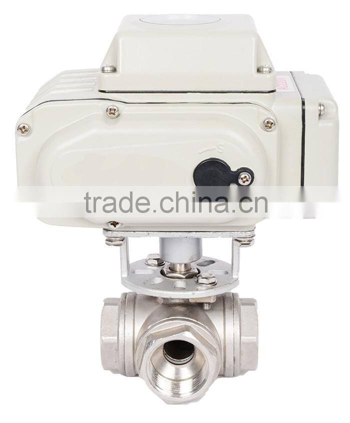 2 way stainless steel DN40 Electric operated motor ball valves 220v 110v 24v