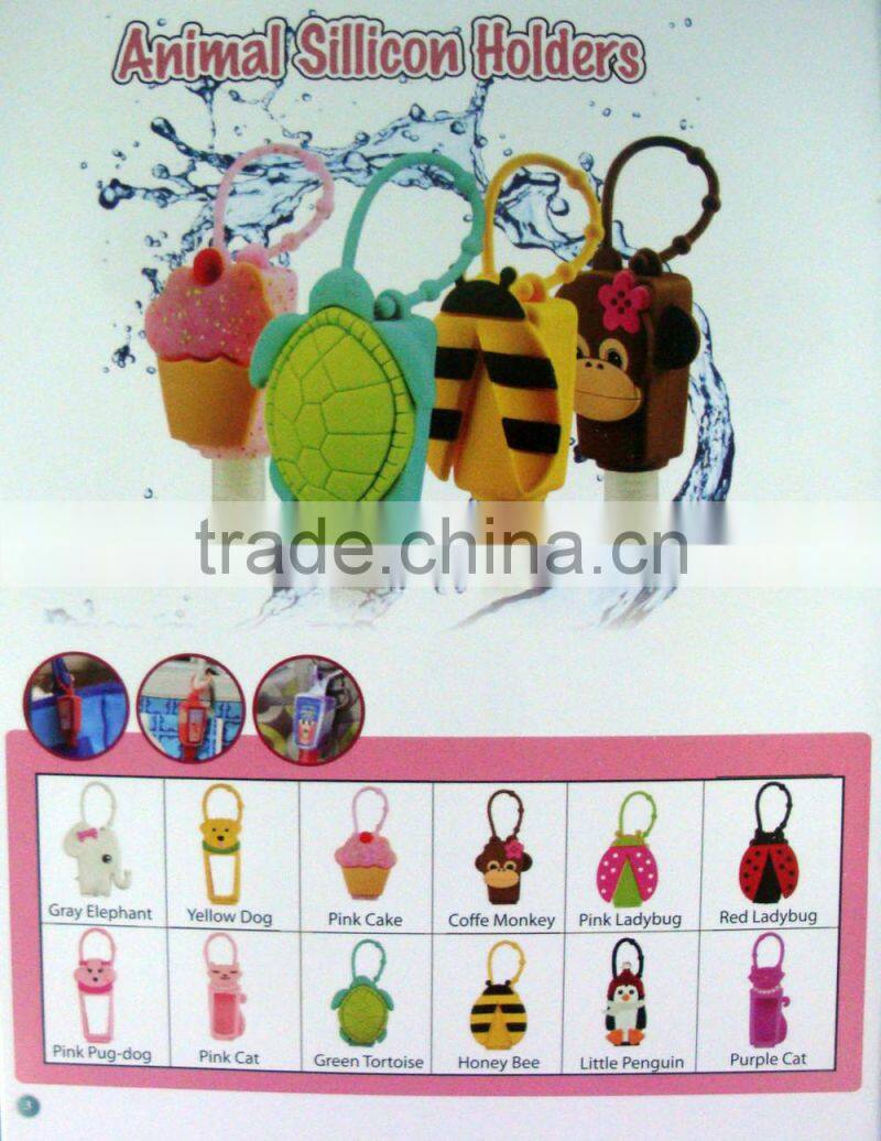 New silicone bottle holder , colorful silicone case for empty sanitizer container