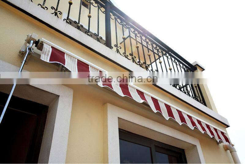 Economic outdoor non-cassette patio canopy