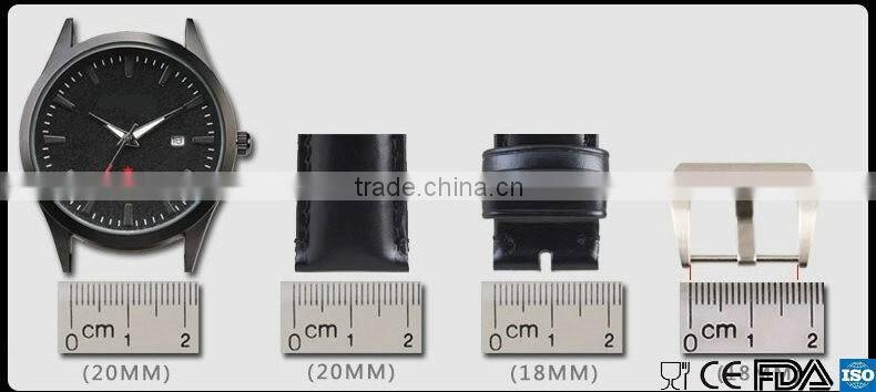 22MM Black Silicone Rubber Sport Watch Bands Straps