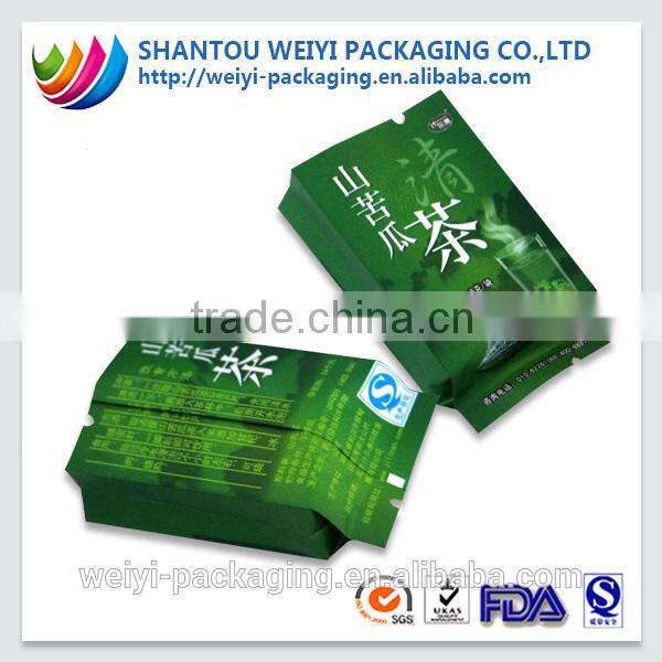 square bottom plastic bag for tea