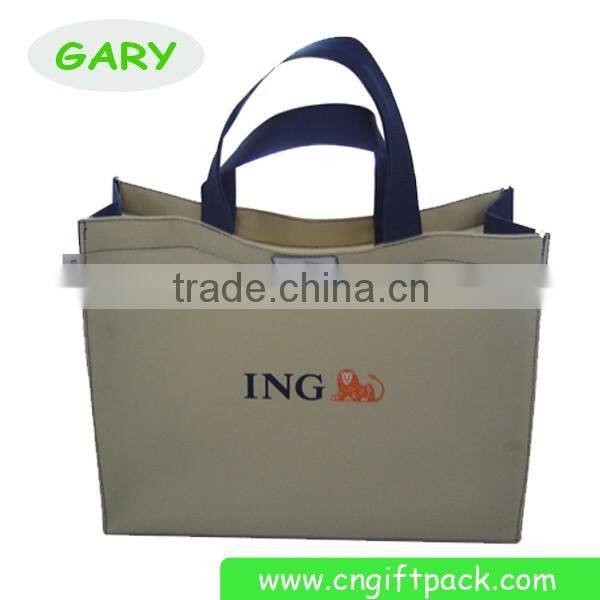 Grey Non-woven Tote Bag Print Tote with Label