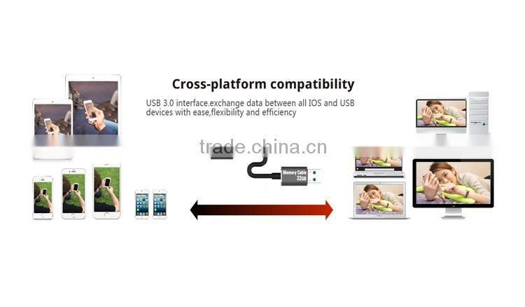 2015 Newest OTG USB Flash Drive for iPhone iPad 8G 16G 32G 64GB U Disk for Apple Smart Phone