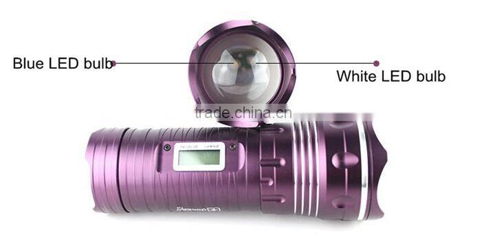 a-ok Yellow blue white led light fishing equipment three color aluminium fishing light