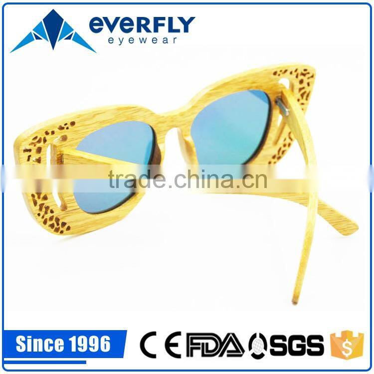 2016 Unique design bamboo polarized sunglasses