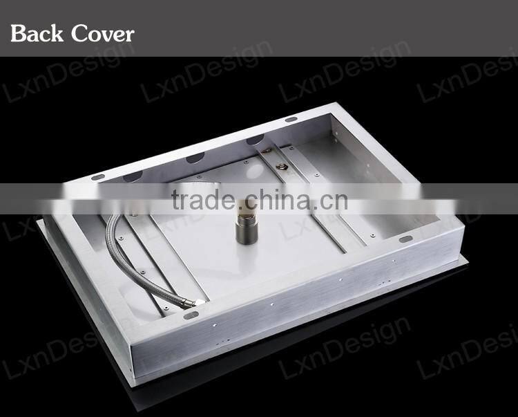 European shower jet system 360*500mm wall panel embeded ceiling rainfall shower head set with body jet