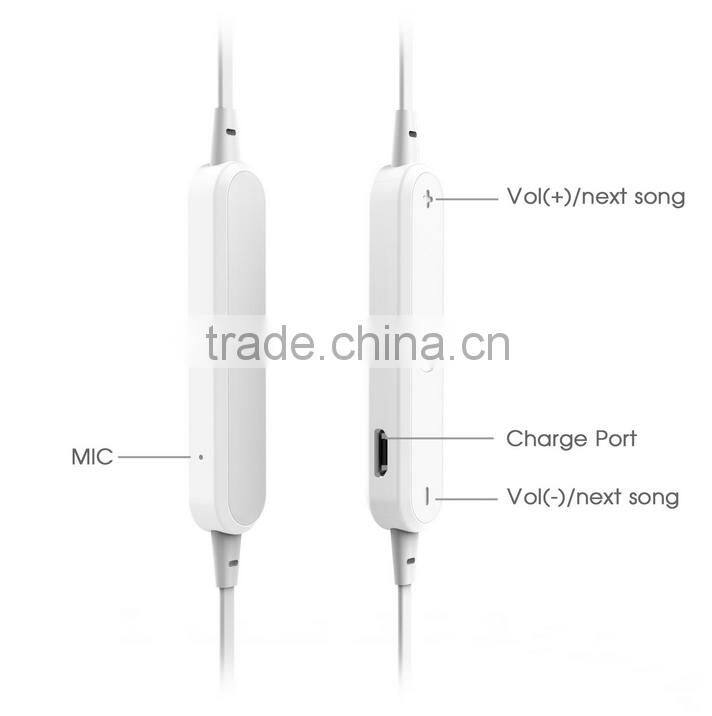 Bluetooth 4.1 EDR CSR In-Ear headphone Stereo Earbuds Noodle Headphone with Microphone wireless earphone
