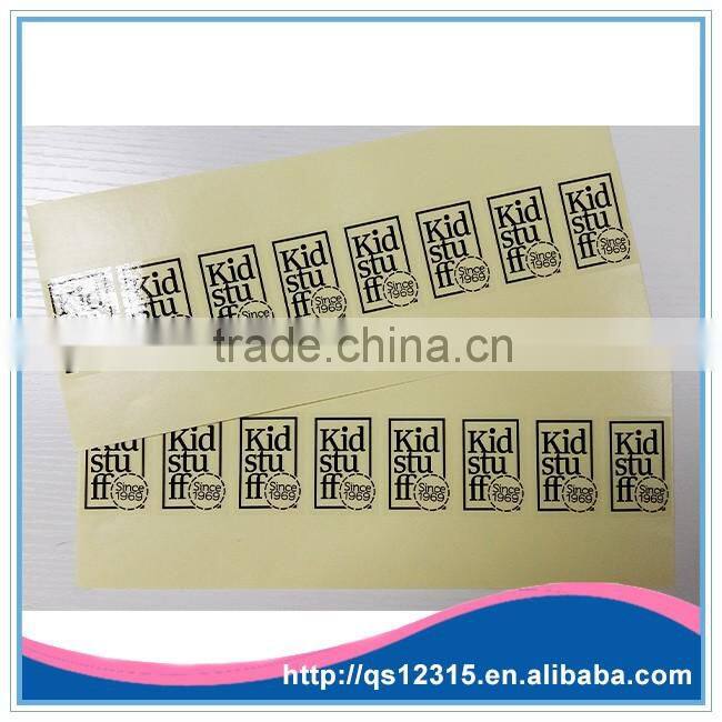 customized pvc transparent label