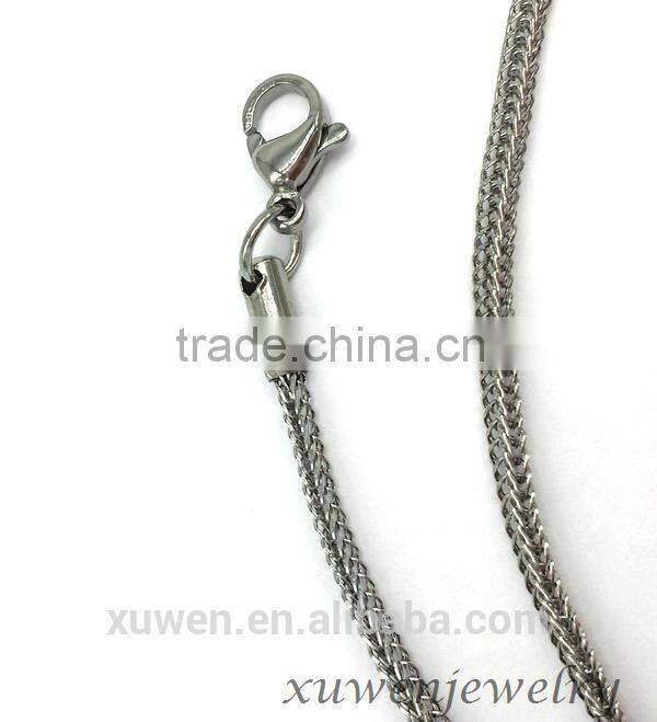 foxtail stainless steel twisted link roll jewelry chain