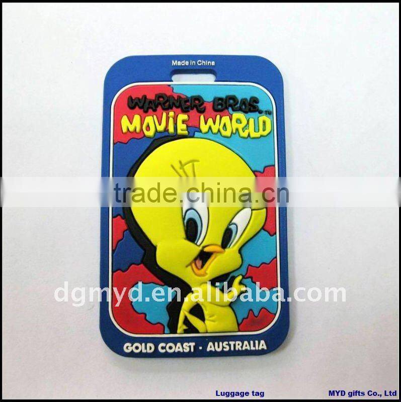 Beautiful and special 3D Soft pvc craft luggage tag