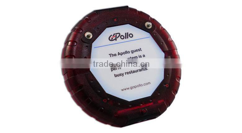 GOLD APOLLO - wireless restaurant paging system Restaurant calling Transmitter and coaster pager system