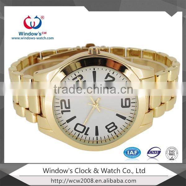 2016 latest custom watch face gold plated wrist watch