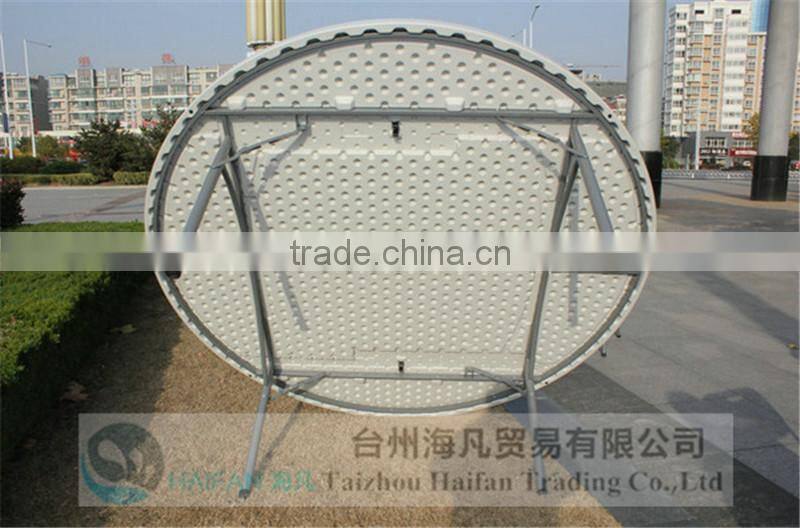 stainless steel bracket PE 2 Meter white round meeting table/modern round conference table with removable legs