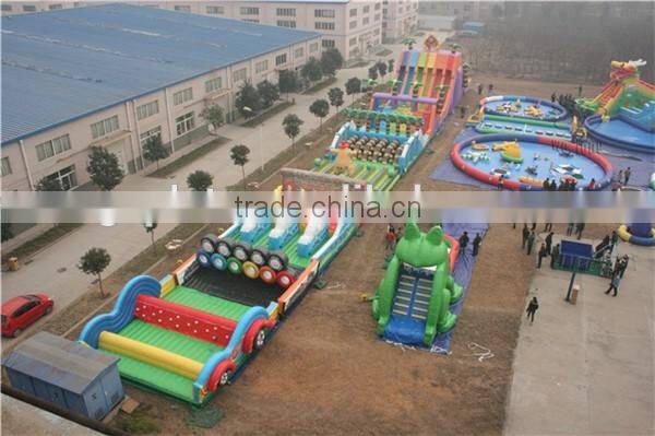 Outdoor giant inflatable obstacle course/100m long inflatable adventure obstacle amusement park