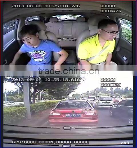 Double Lens wide angle Car Camera with 130 degree Viewing Angle for Rear and front road Viewing