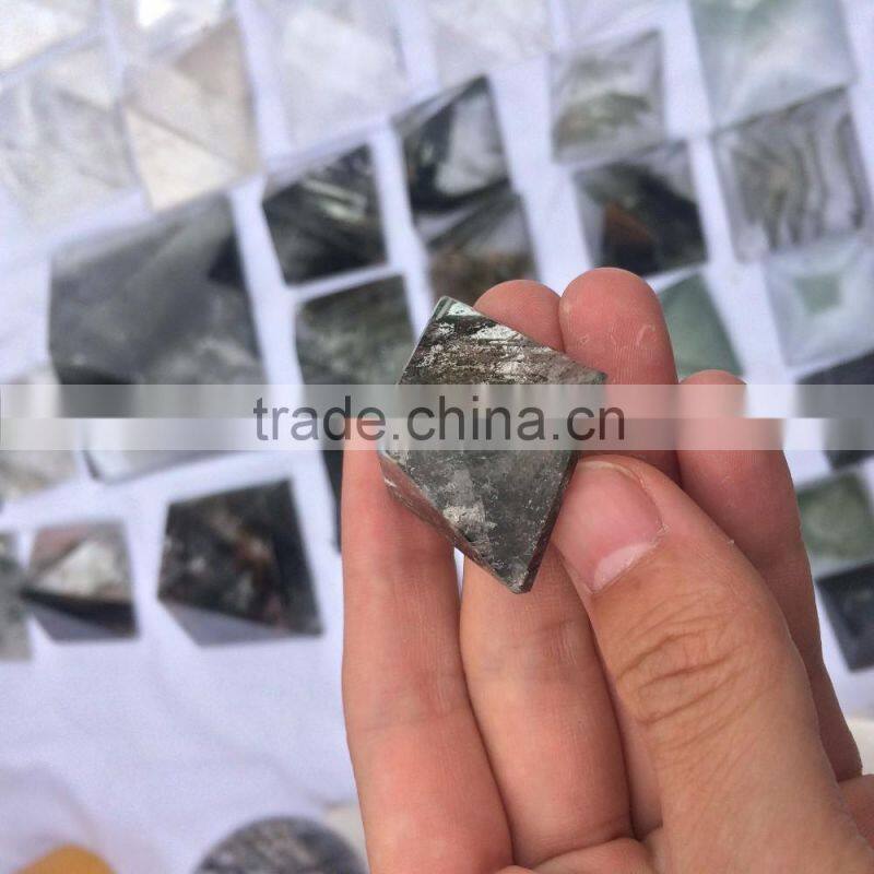 Gorgeous High Quality Green Phantom Crystal Pyramid Decor