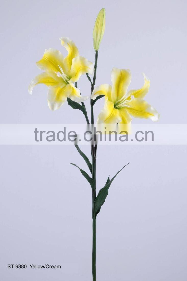 88 cm PVC Real Touch Tiger Lily Spray Artificial Flower