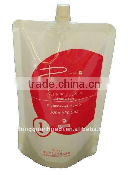 600ml hair spa cream doypack with spout in center