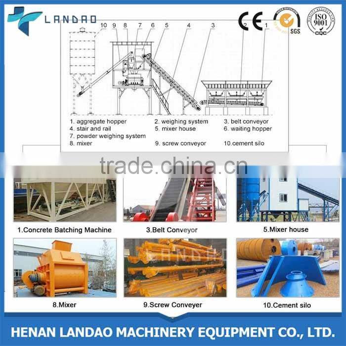 2016 New design belt type precast concrete mixing plant