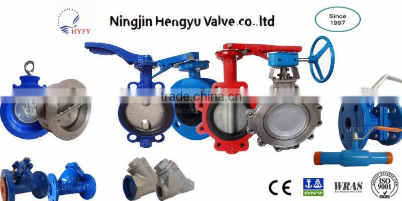Cast Iron/Ductile iron Double Half Stem with no pin Wafer Butterfly Valve
