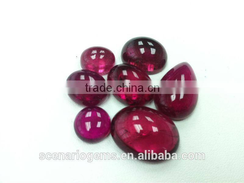 #MMZZ Natural Multi-Shape Loose Gemstone Rubellite Cabochon