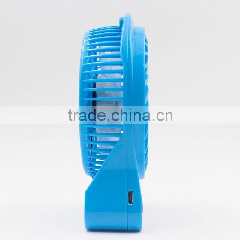 2016 Promotional Mini USB Portable Charging Fan With Led Torch