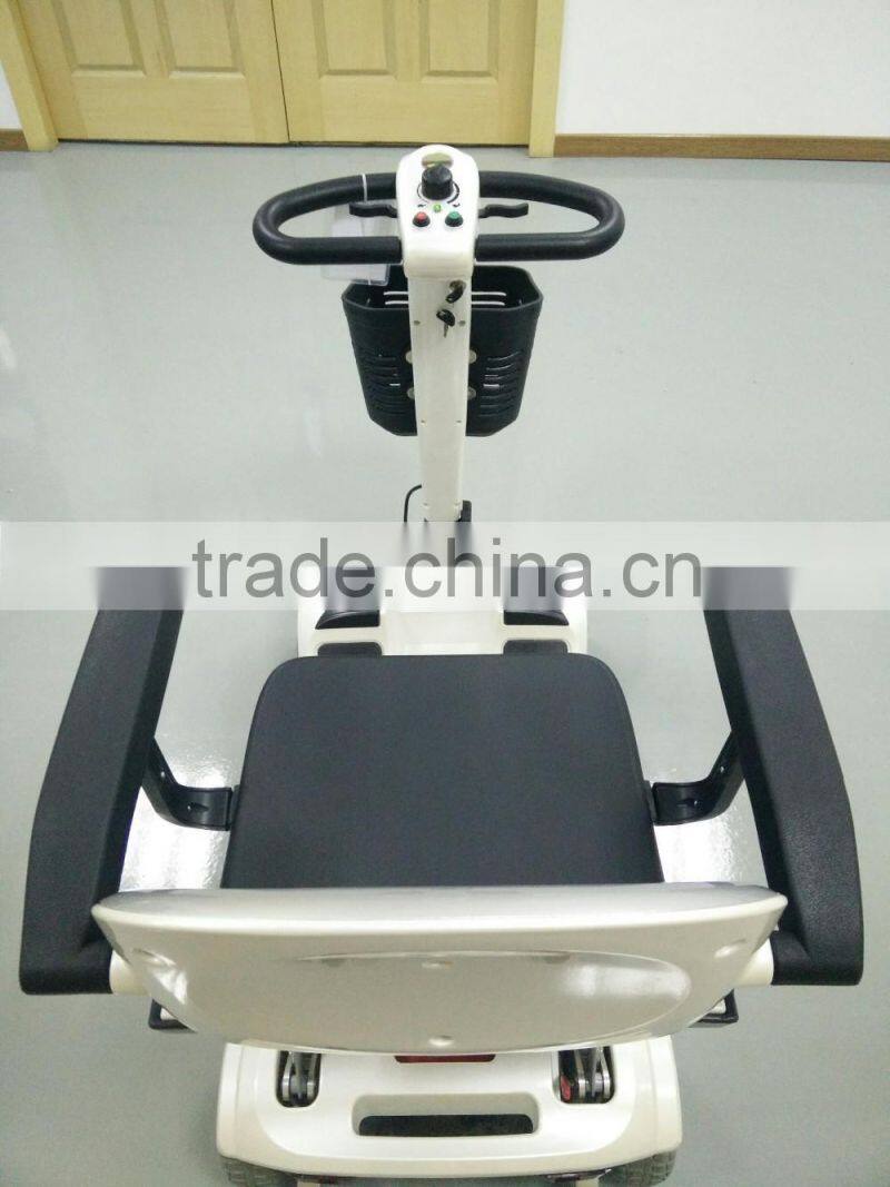 Folding electric mobility scooter for elderly