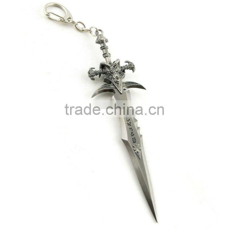 2013 Fashion WOW World Of Warcraft Anime Sadness Frostmourne Sword Model Keychain 14.5cm