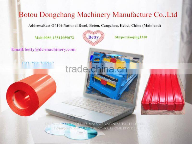 Galvanized Metal Sheet Making Machine / Steel Roofing Profile Cold Roll Forming Machine