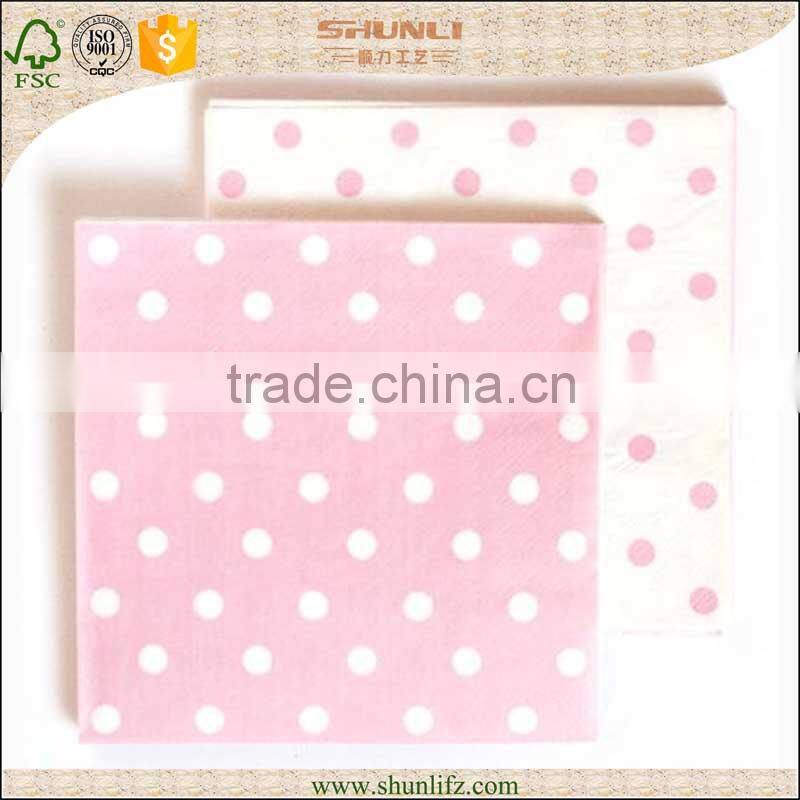 Chinese raw materials paper napkin for party supplier