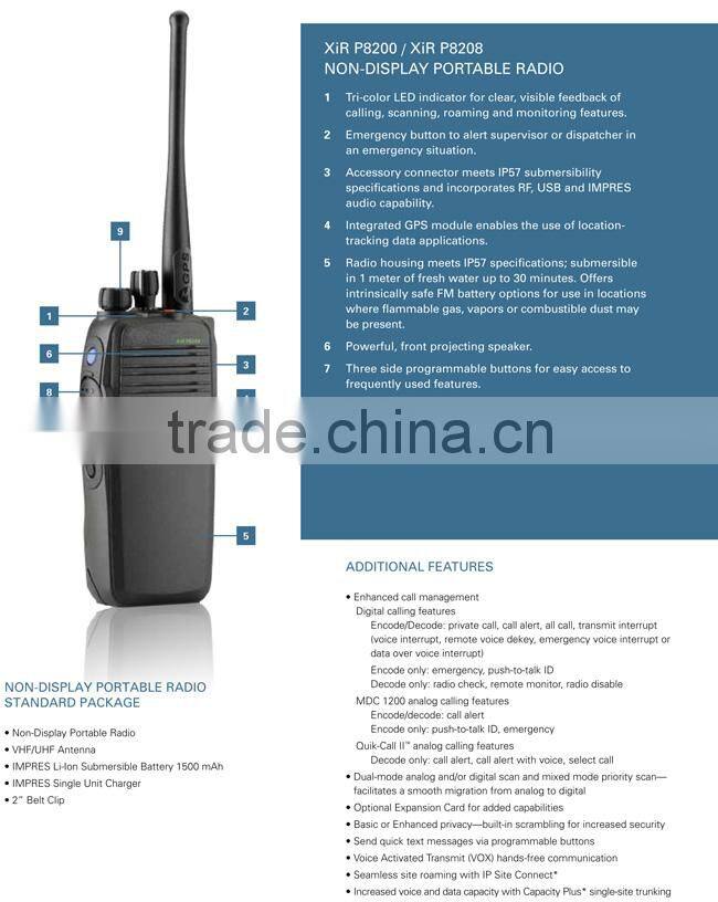 Walkie Talkie XiR P8260 Portable Two Way Radio