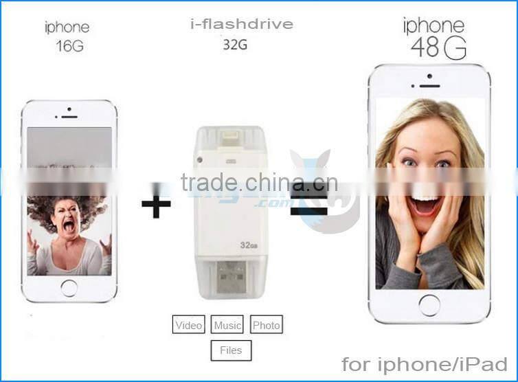 2015 New Products OTG USB Flash Drive Android Smart Mobile Phone 4/8/16/32/64/128G/1/2 T TB for iPhone 4/5/6/6s/iPad mini/Air
