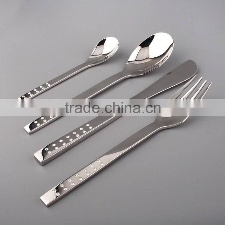 Chinese restaurant tableware, titanium cutlery, claytan dinnerware for restaurant