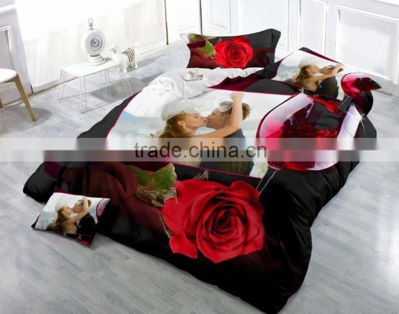 100% polyester reactive 5D Print Mystery Quest Bedding Set (1 Duvet Cover + 1 Bed Sheet + 2 * Pillow Case)