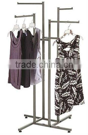 4 way clothes display rack / 4 way clothing display rack HSX-S225