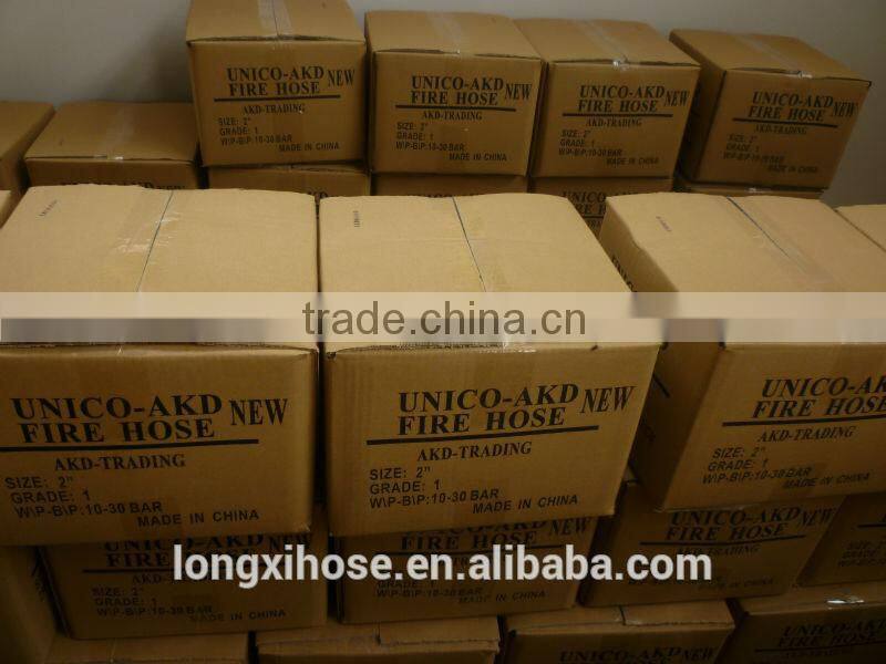 red color polyester filament fire fighting hose