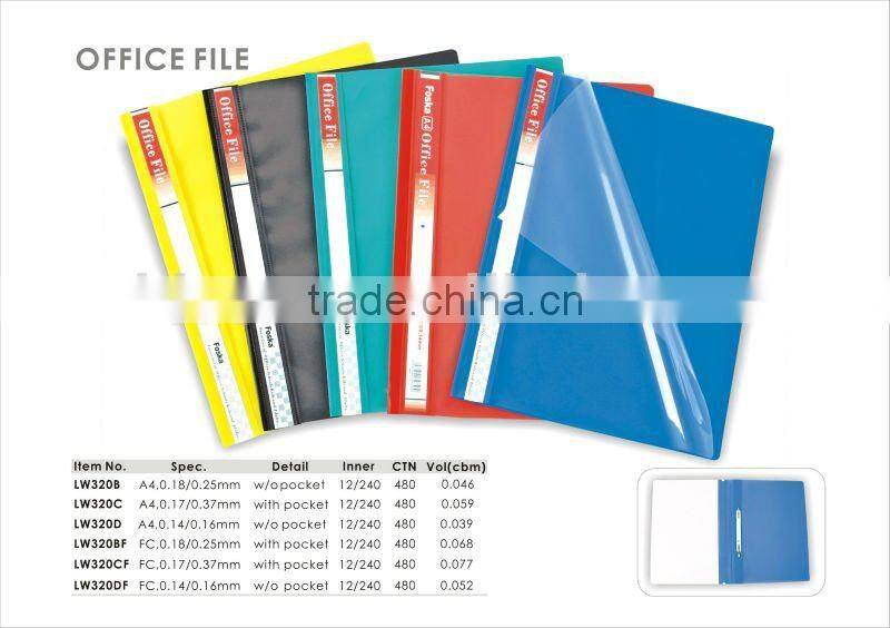 New Design A4 Transparent Clear Easy Slide File Cover