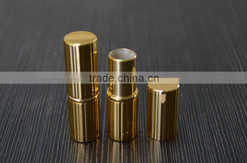 Made in China custom lipstick tube, gold lipstick tube