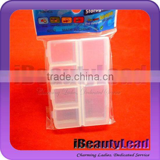 fashional 6pcs clear nail tips container