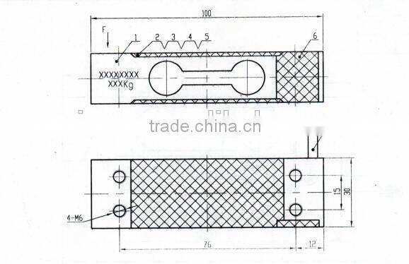 Parallel beam load cell weighing scales with capacity 3 to 60kg load cells