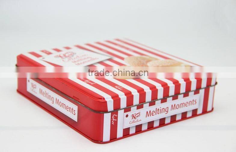 Square Cookie Tin Can Customized Design