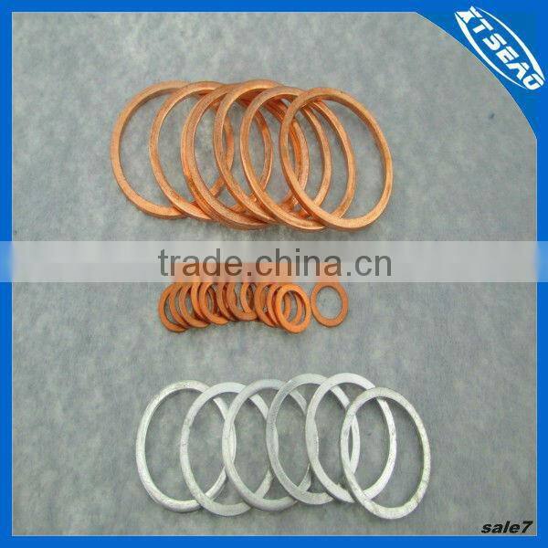 Hollow ring copper gasket