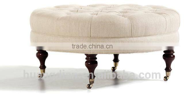 modern new design home use fabric living room furniture round ottoman